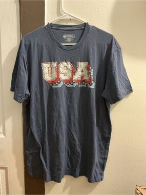 Navy USA Graphic Short-Sleeve Men's T-Shirt by Pivotal Ventures